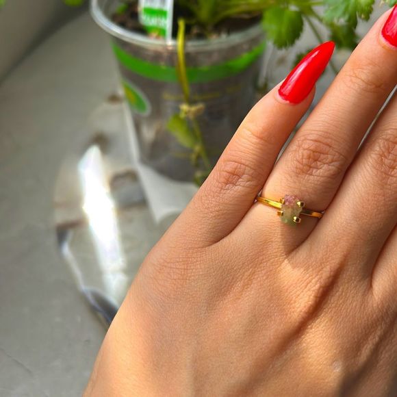 Jewelry - ⚡️DAINTY RAW TOURMALINE STONE RING